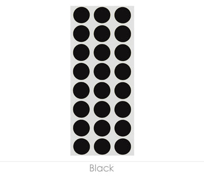 ChromaLabel 1/2 Removable Round, Color-Code Dots: 1,200/Pack - Black